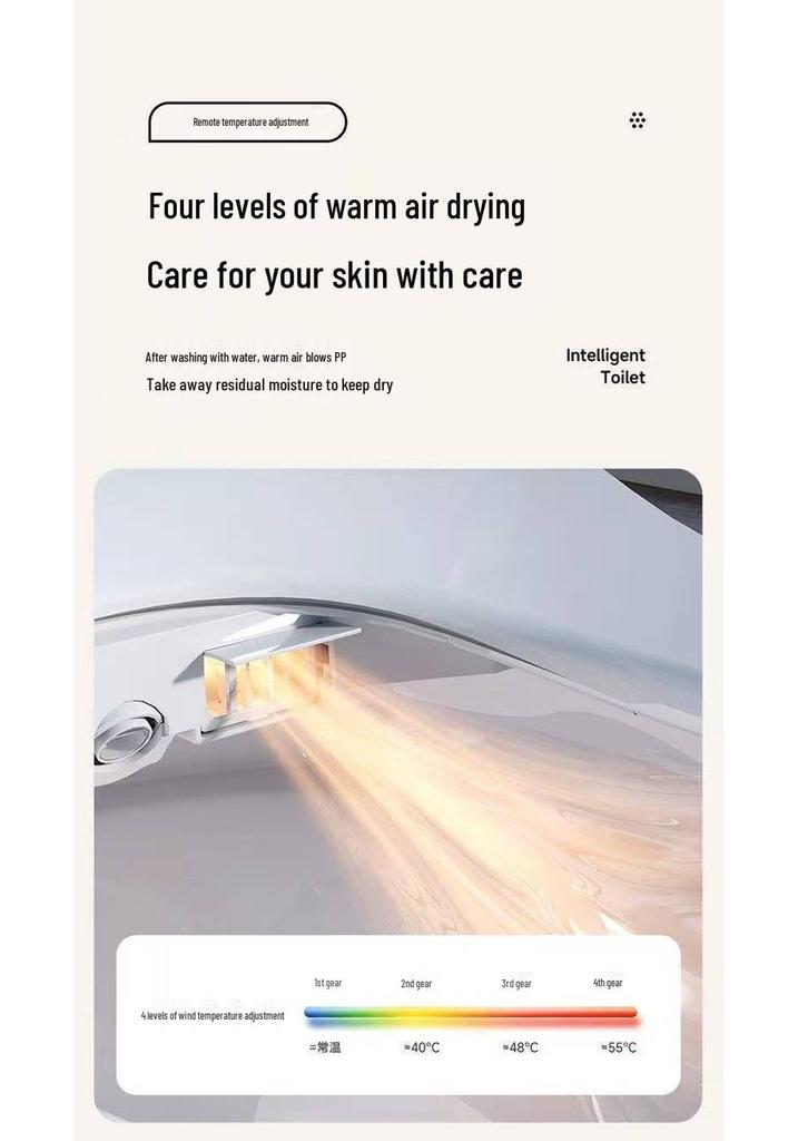 Smart Instant-Heat Toilet Seat: Advanced Technology with Constant Temperature, Multi-Flush, Heating, Sterilization, & Deodorization.