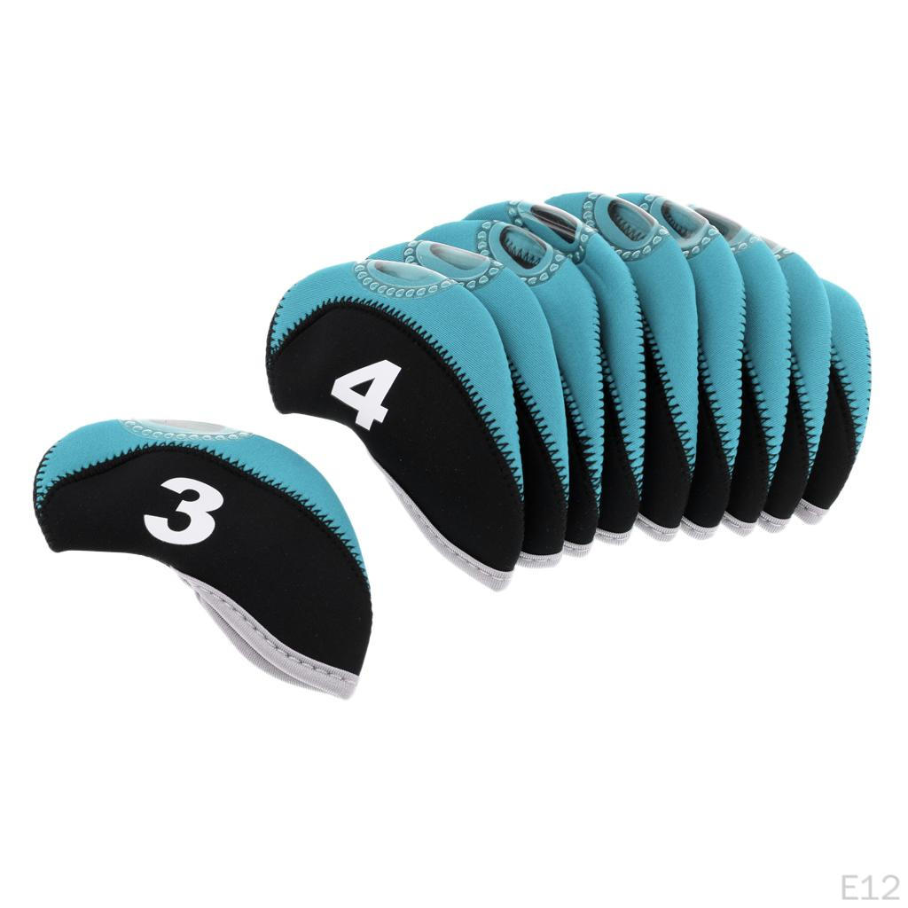 10pcs/pack Golf Club Head Cover Protective Headcover Visible Hole