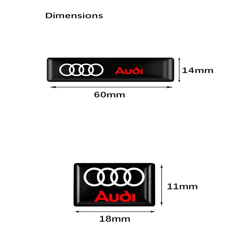 2026 10Pcs 3D For Audi A1 A3 8P 8V A4 A5 A6 A7 A8 Q3 Q5 Q7 Q8 Sline Car Styling Epoxy Emblem Stickers Auto Interior Badge Accessories