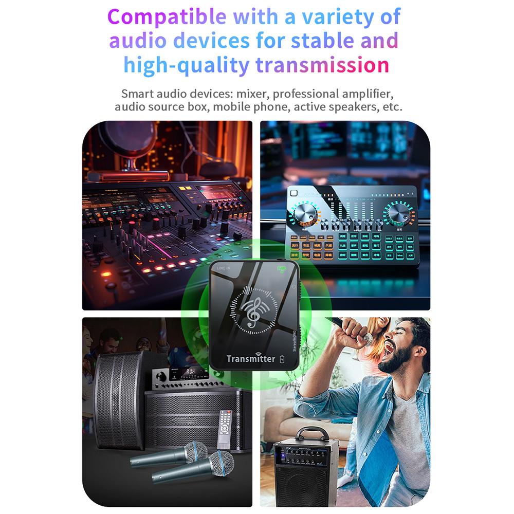 2.4GHz Wireless Earphone Monitor Transmission System Rechargeable Transmitter and Receiver