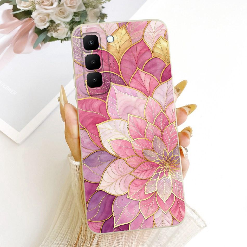 For Infinix Hot 70 X6895 Cute Cat Flower Cartoon Phone Case For Infinix Hot70 Soft Silicone Covers Bumpers