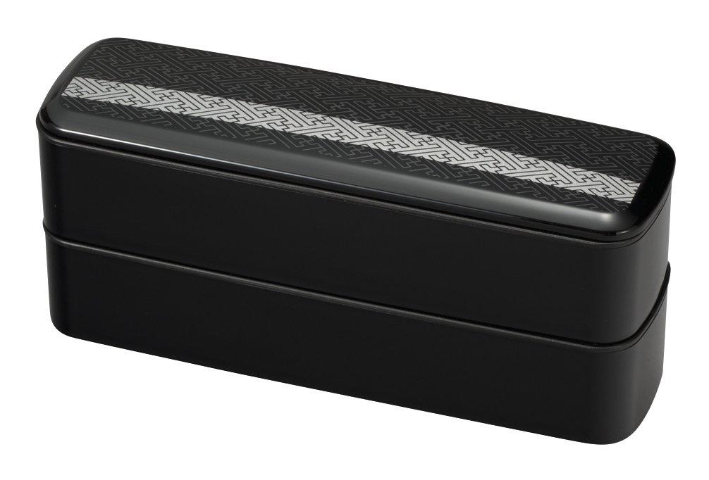 

Miyamoto Sangyo Clean Coat Slim Lunch Bento Saaya Large 330ml 330ml Box, Pattern, Black, (Top) (Bottom)