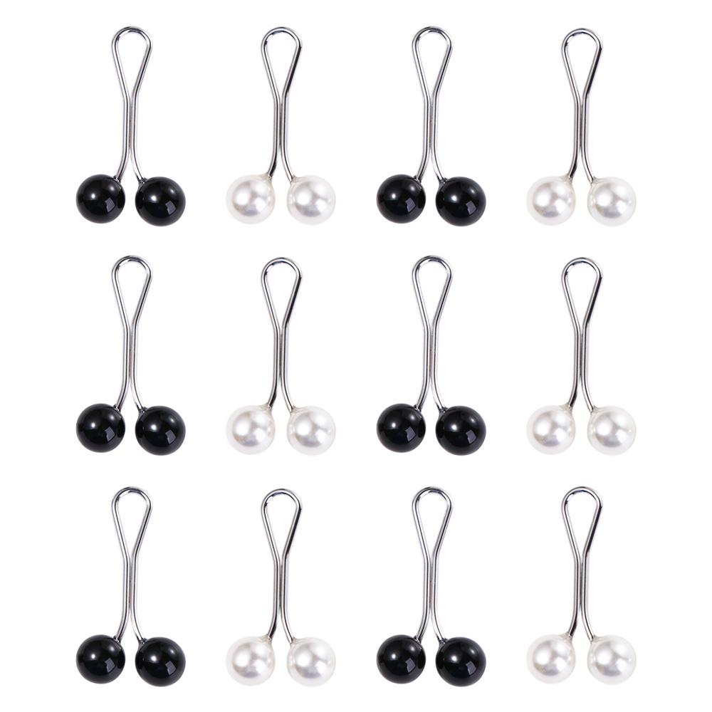 12pcs/set Headscarf Pearl Pins Clips U Shape Hijab Scarf Lady Muslim Scarf Shawl Clips Scarf Brooches Pin Jewelry Accessories