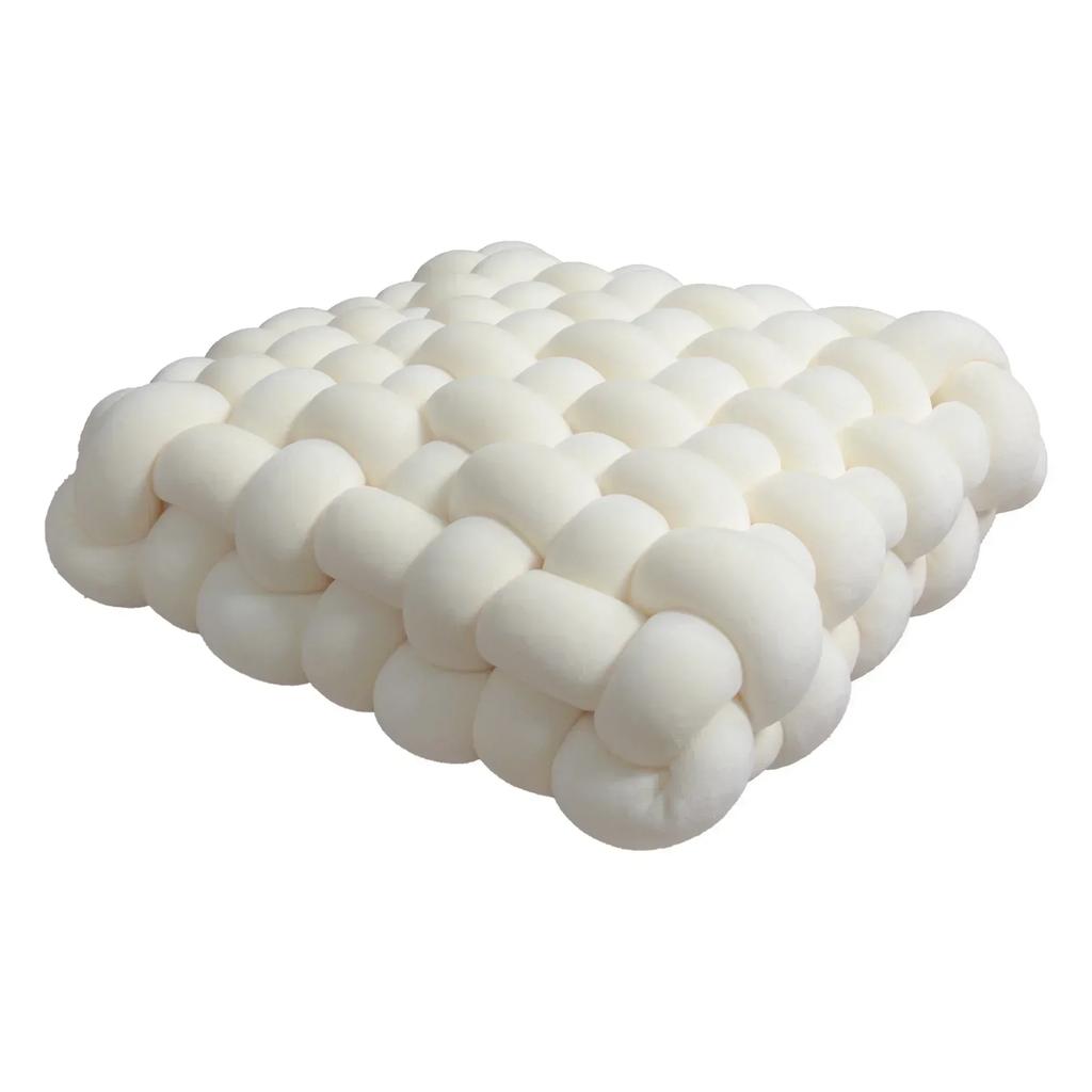 Knotted Square Cushion Nordic Aesthetic Stuffed Pillow Office Chair Decorative Plush Pillow Sleeping Back Knot Hand-made Cushion