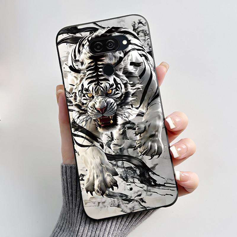 Case For LG Q70 Casing LM-Q730N Luxury Cute Love Rabbit Funny Ultra Slim TPU Black Silicone Soft Cover For LGQ70 Q 70 Phone Case