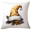 New Christmas Pillowcase High-end Light Luxury Black Gold Color Printing Home Cushion Pillowcase
