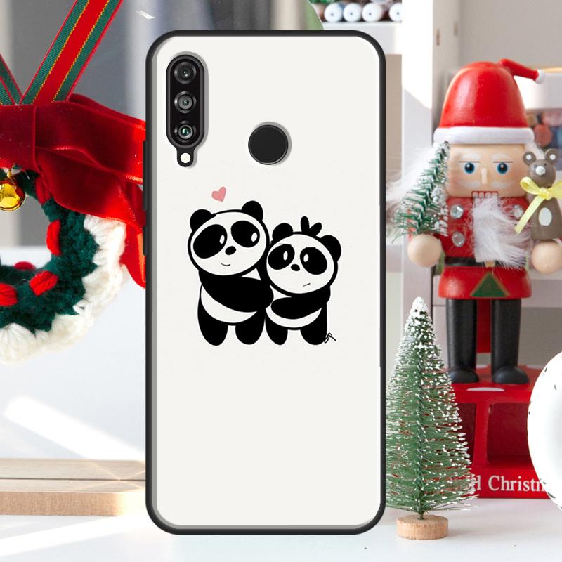 Cartoon Panda For Huawei Nova Y73 Y60 Y70 Y90 Y72 Y61 Y91 7i 8i 11i 12i 12s 9 10 SE P20 P30 P40 Lite Case