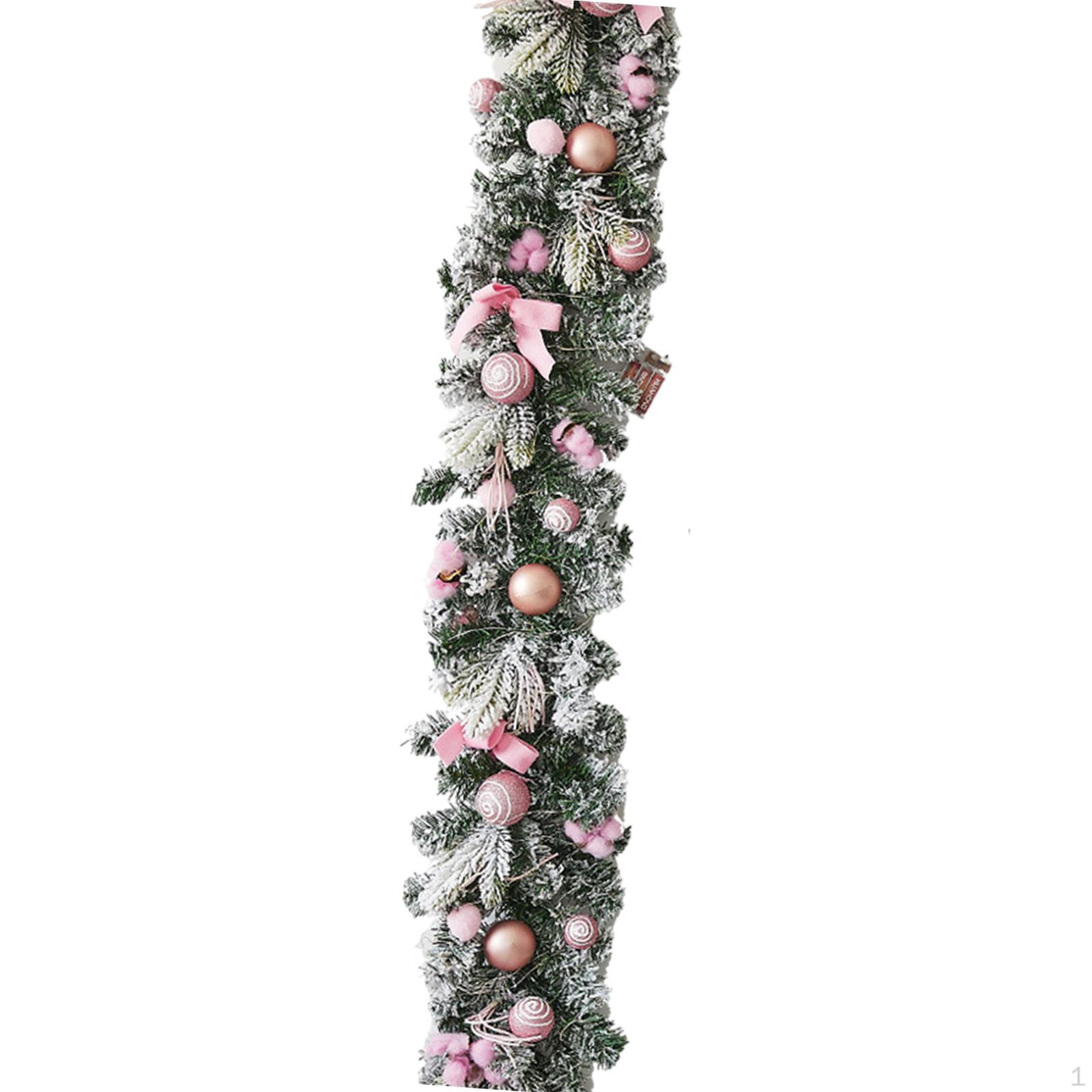 

1,8 м рождественский венок со светом подарок DIY декоративный ротанг настенный орнамент для улицы розовый