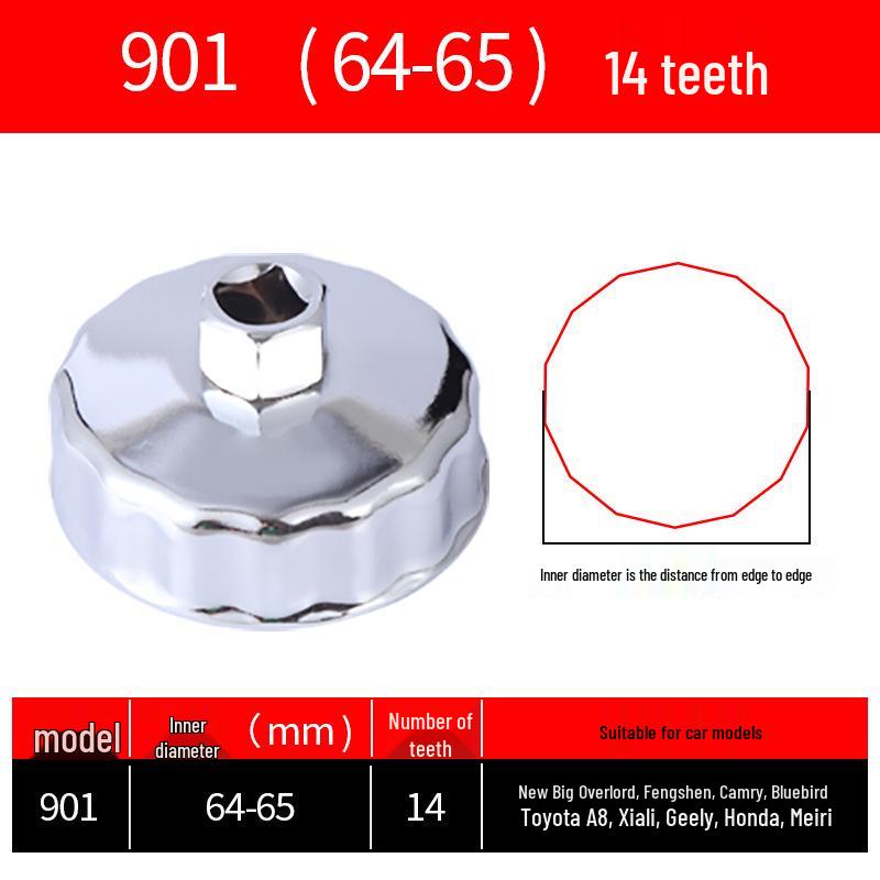 Cap-Style Oil Filter Wrench Tool for Easy Installation and Removal