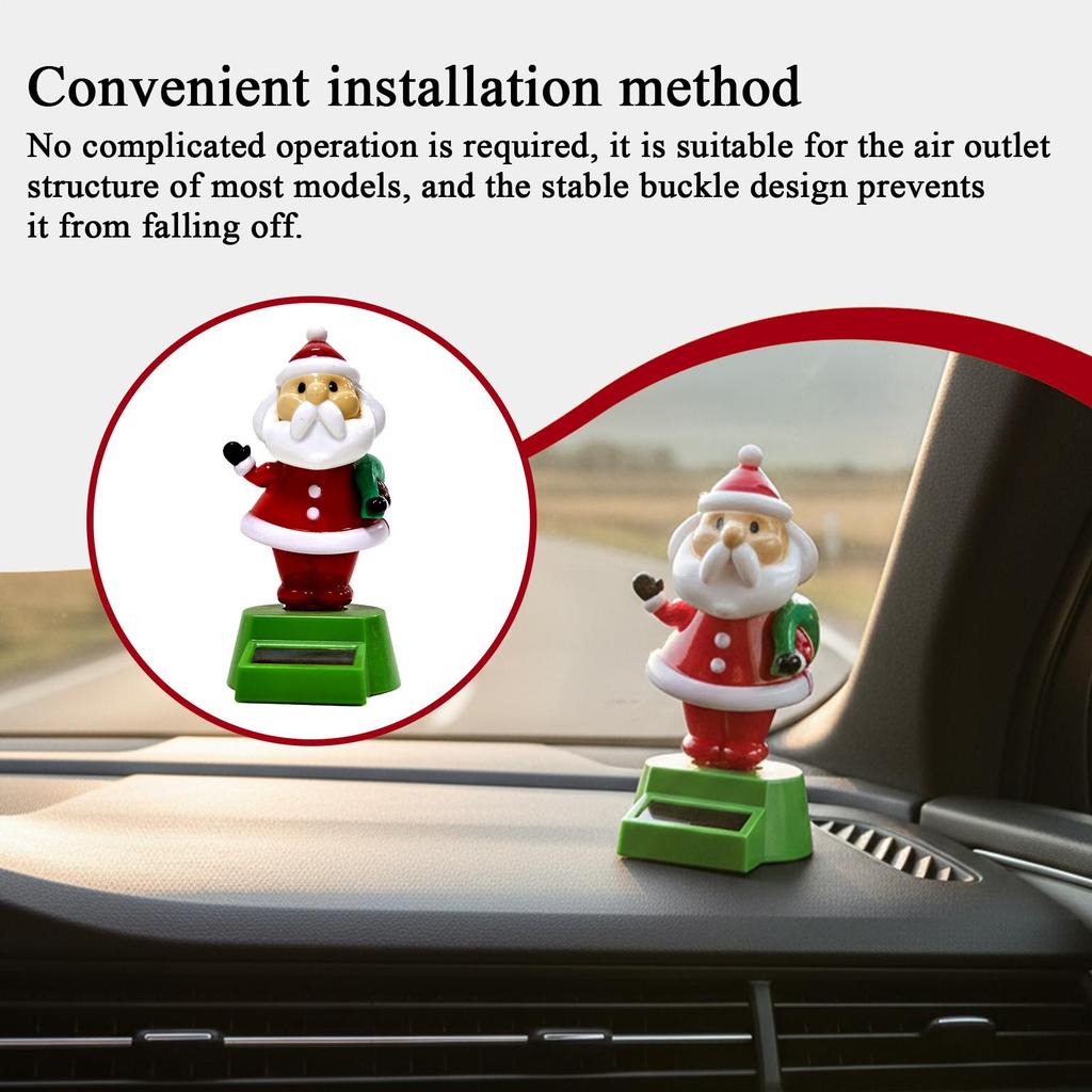 Car Dashboard Ornaments Collectible Automotive Interior Santa Figure Car Dashboard Ornaments Figure for Truck Sedan Pickup