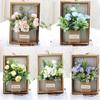 3D Handmade Artificial Flower Wall Hanging Wood Photo Frame Imitation Flowers Decoration