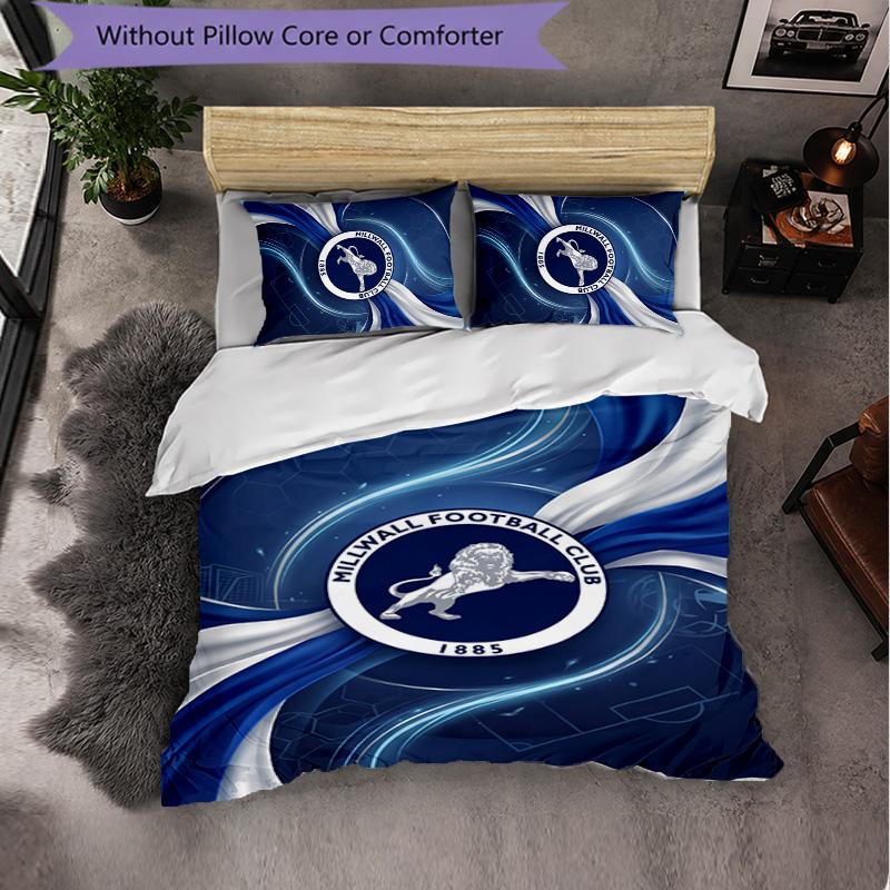Millwall Calcio Set Biancheria da Letto 3 Pezzi Morbido Copripiumino con Federe Set Decorazione Camera da Letto per la Casa