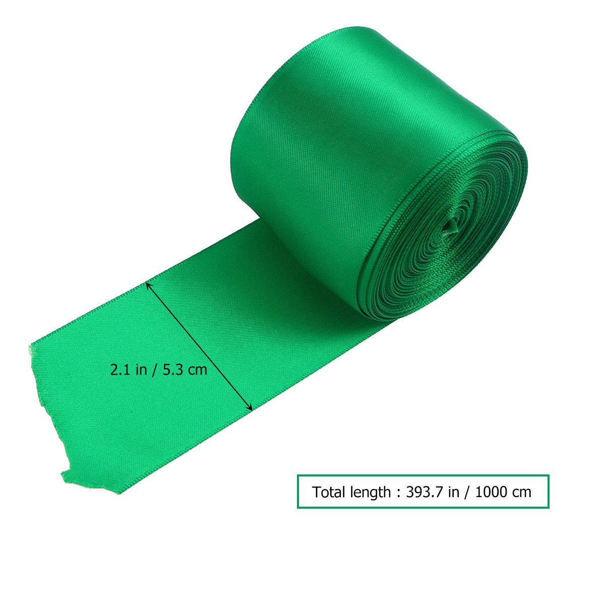 

Double-Sided DIY Silk Ribbon Smooth Polyester No Wrinkle 10M Green Party Decoration Wedding Gift Wrapping Corset Lacing Hair Bow other зелёный