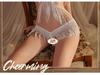 Manyan Cotton Tassel Halter Neck Lingerie Pajama Set