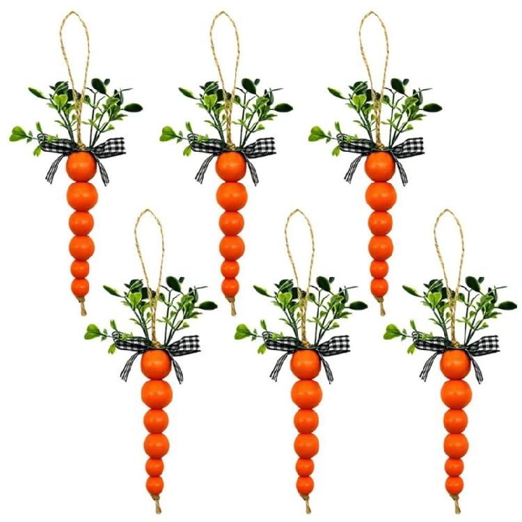 10pcs Easter Carrots Hanging Ornaments for Tree Home Decorations 2023 Kid Gift