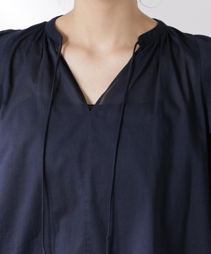 Nano Universe Made In India Cotton Frill Sleeve F Blouse, Women's, 081, L. Purple, 669-5121300