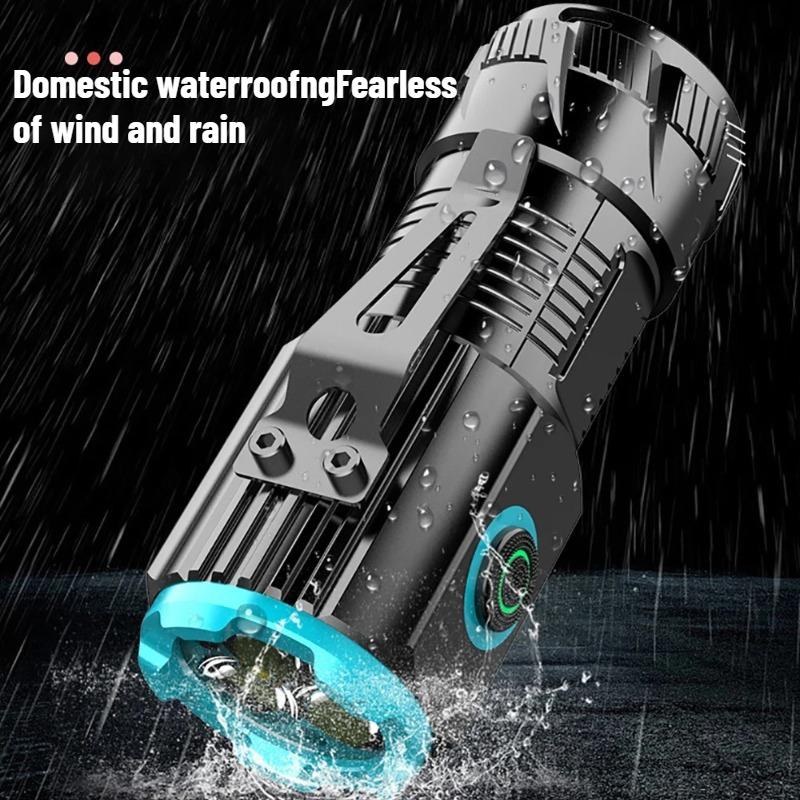 12000LM New Upgrade Flashlight with COB Side TYPE-C Rechargeable Waterproof with Magnet for Camping with 18350 battery Torch camping