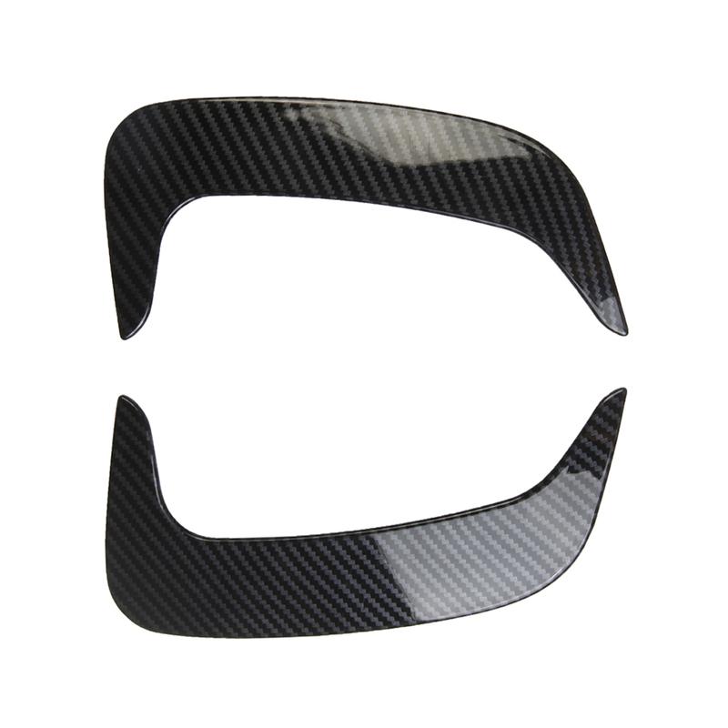2pcs Carbon Fiber Rear Bumper Side Fin Air Vent Outlet Trim for Dodge Charger 2016- Auto Parts