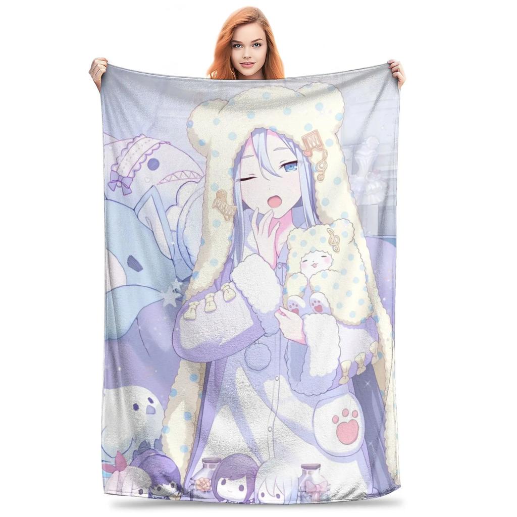 Yoisaki Kanade Flannel Throw Blanket Super Soft for Travel Bed Use Home Textiles