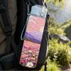 1PC Pink Purple Tulip Flower Field Sunset Scenery 750ml Color Plastic Sports Water Bottle Leakproof Flip Straw Lid Suitable for Sports Office Home Use