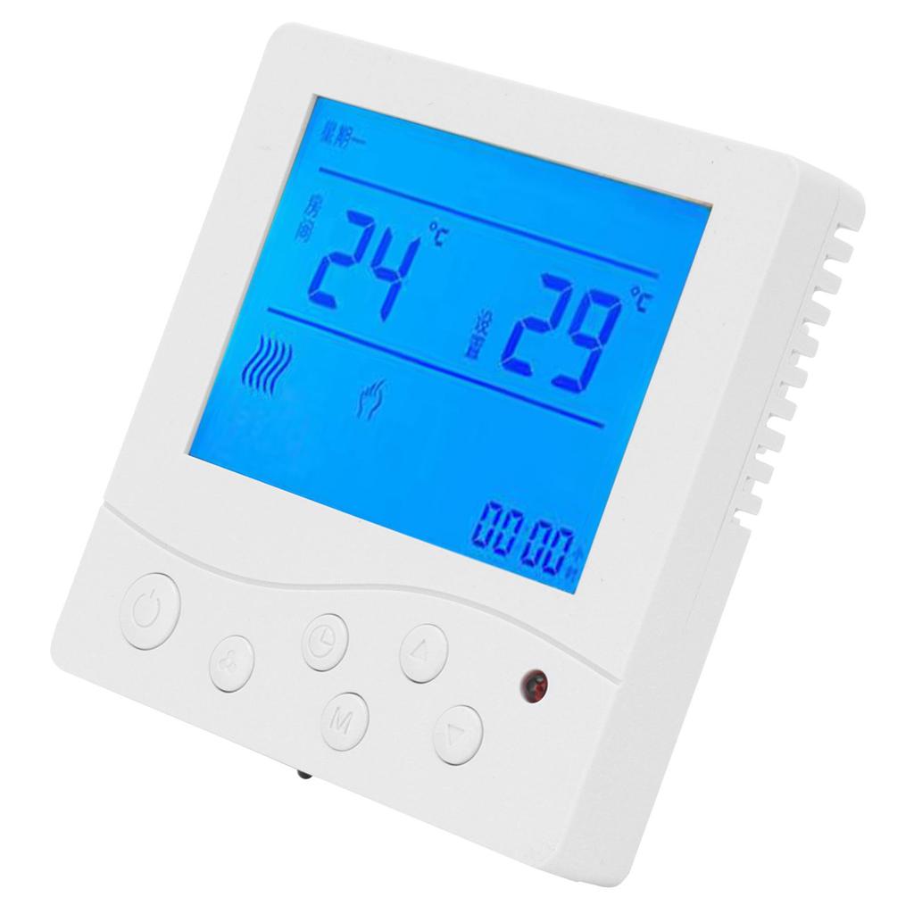 Fläktkonvektor Central luftkonditioneringstermostat Intelligent LCD-temperaturregulator Termostatbrytare