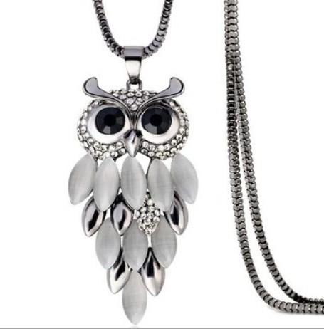 Long Owl Sweater Chain Women'S European And American Necklace High-End Pendant 9080