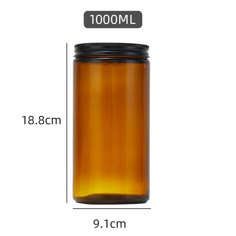 New Tea-Colored Thick Glass Light-Blocking Brown Wide-Mouth Soil Sampling and Dispensing Bottle