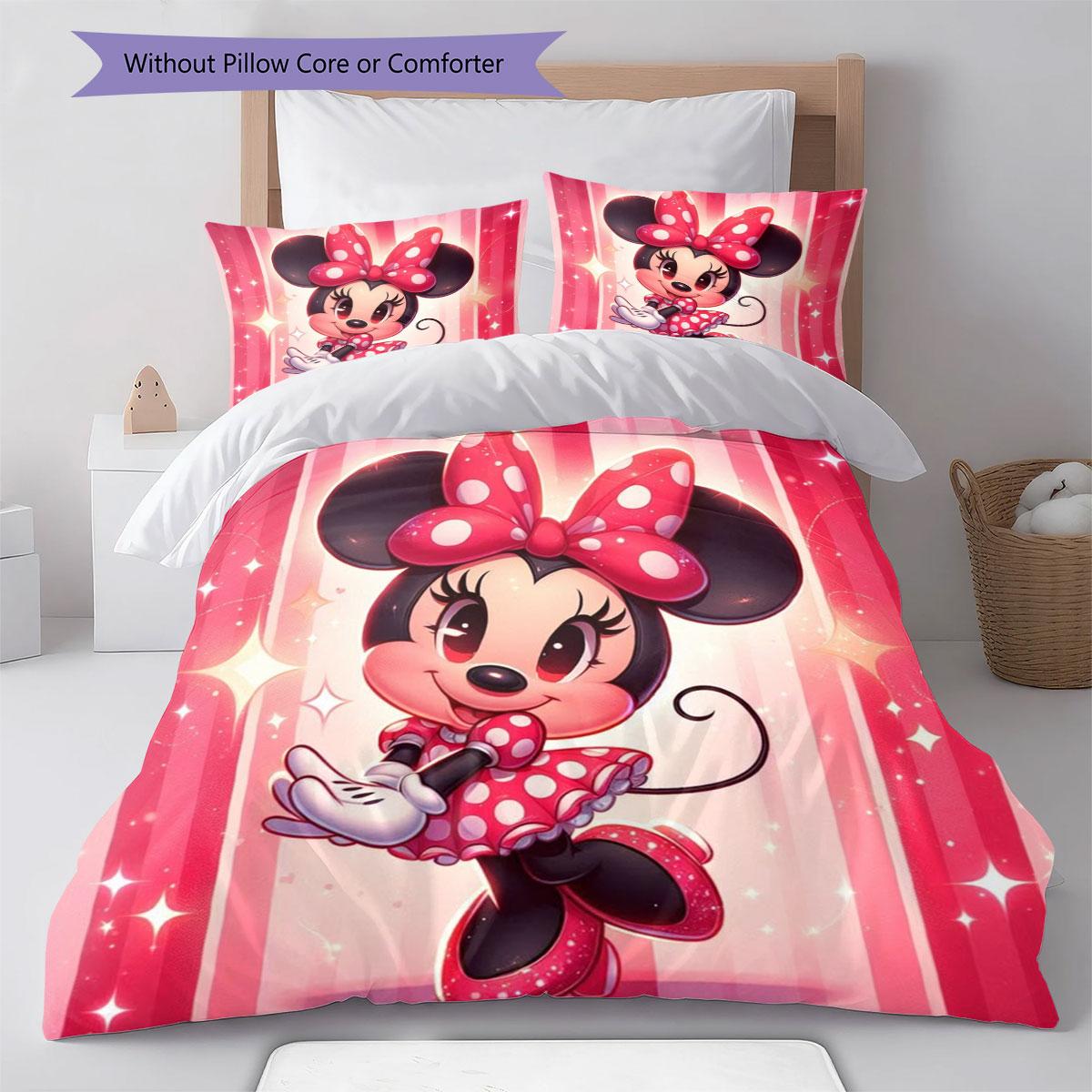 

Retro-chic Minnie Mouse Themed Bedding Set – The Perfect Choice for Decorating A Child s Bedroom. Comfortable and Warm. 135x200cm