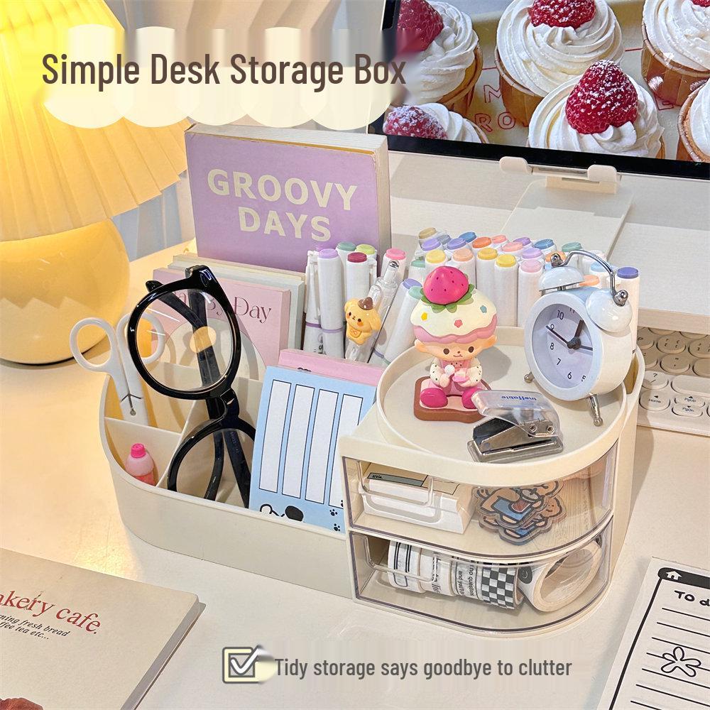 Multifunctional Makeup Organizer with Mirror and Skincare Storage