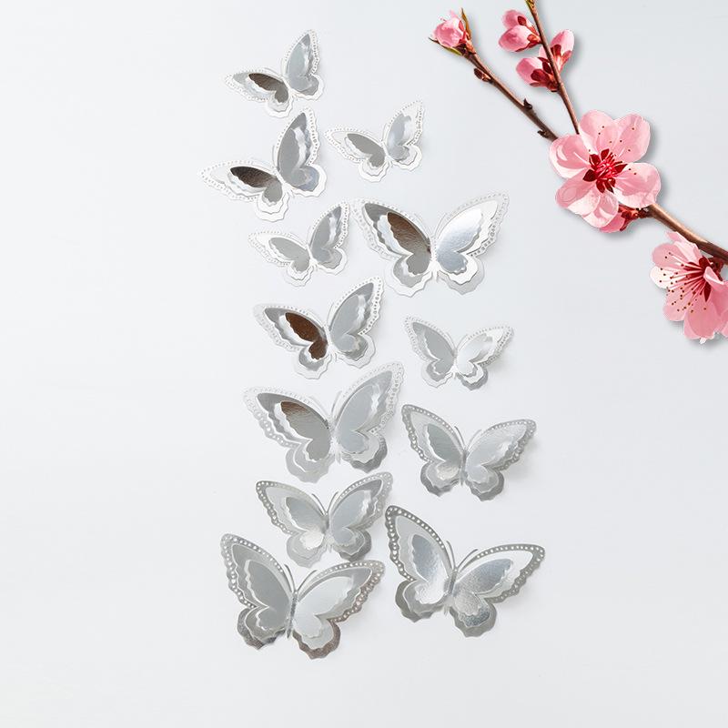 3D Realistic Double-Layer Butterfly Wall Stickers for Home Décor