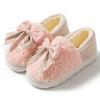 Cotton Slippers Winter Bag Heel Indoor Home Home Bow People Warm and Plush Household Fluffy Slippers Shoes