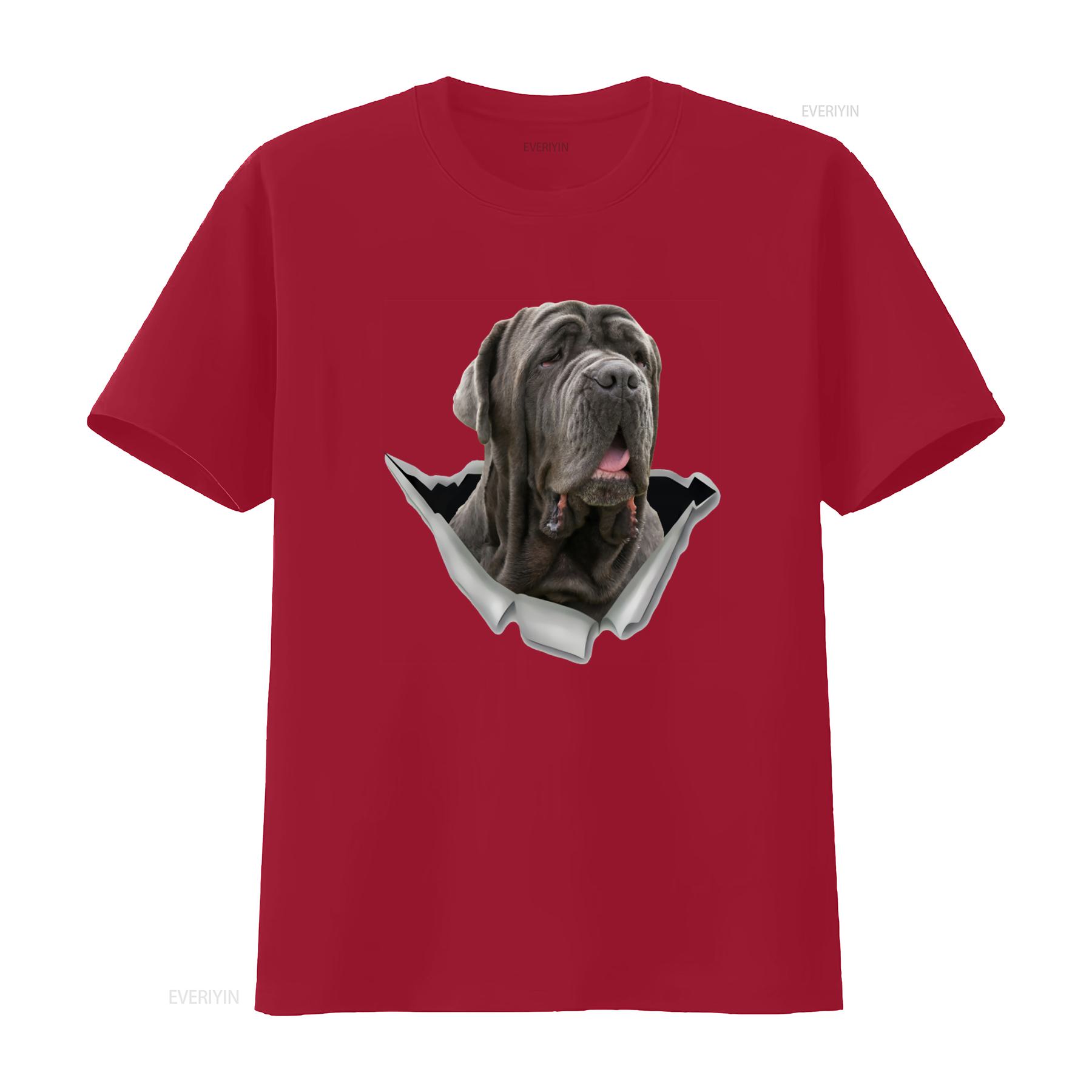 

Cool Neapolitan Mastiff Print T Shirt for Fashion Casual vintage Washed streetwear Soft designer clothes homme Stylish S