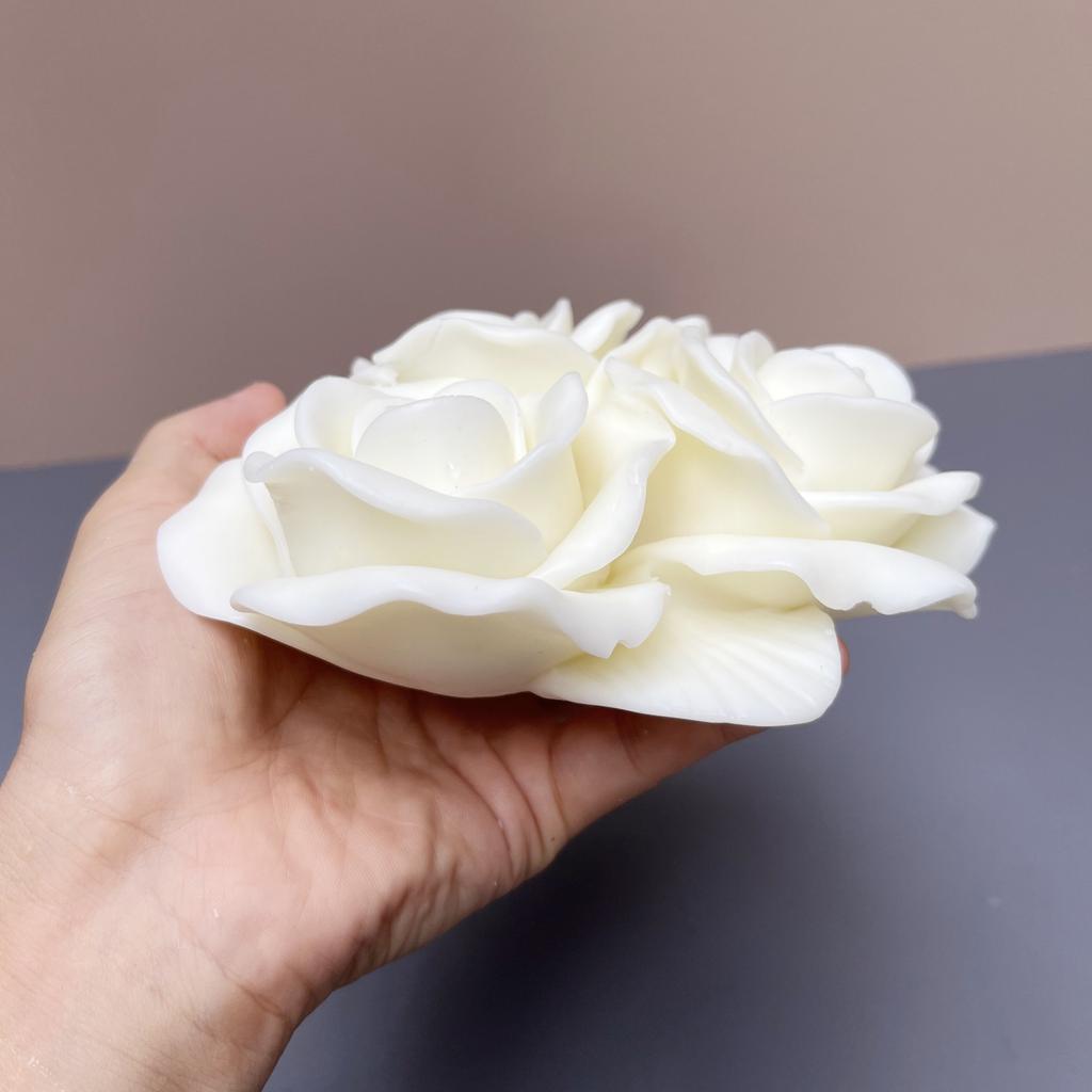 Neues DIY Große Rose kombinierte Blume Kerze Silikonform Pfingstrose Blume Aromatherapie Kerzenform Rose Harzform Gipsformen