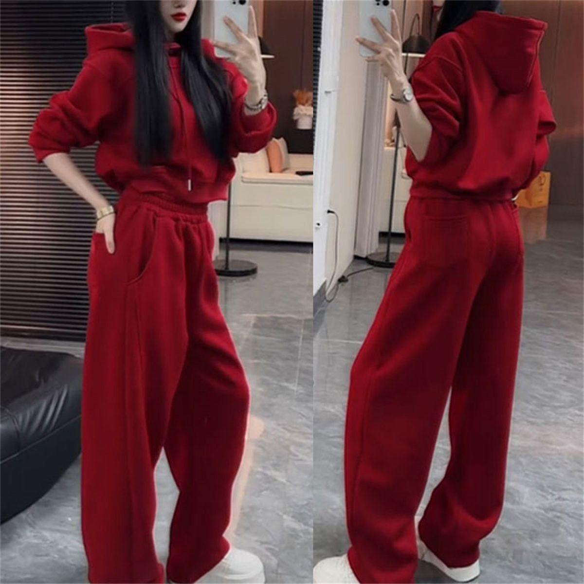 Fashion Women Solid Color Hooded Sweatshirt