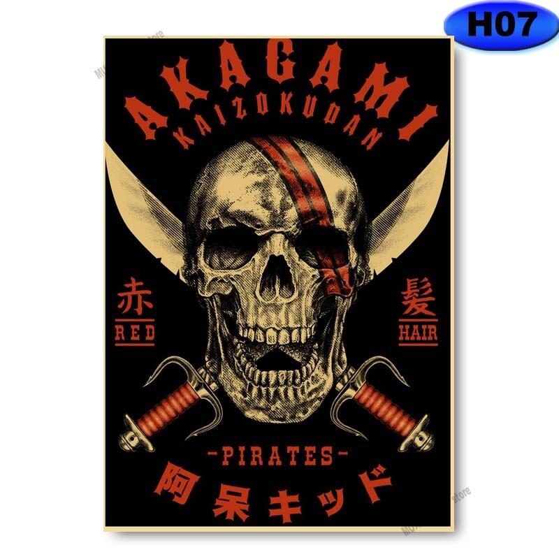 Vintage klasické anime plakáty postav Kraft Paper Slayer/Haikyuu Plakát Anime Dekor Pokoj Bar Kavárna Nástěnná malba