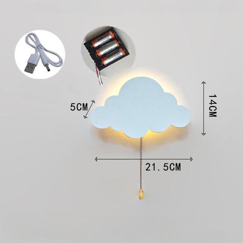 Cloud Light - Floating Cloud Wall Lamps For Nursery & Kids' Bedrooms | Battery-operated Hanging Night Lights