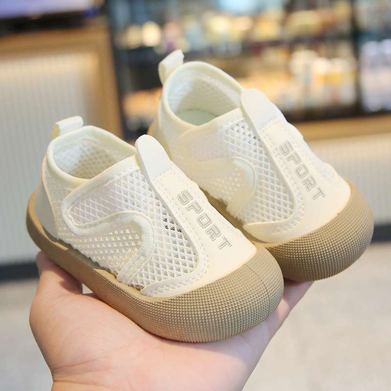 Baby Summer Shoes New Girls Net Shoes Spring and Summer Soft Sole Non-slip Baby Step Shoes Mesh Breathable Sandals Net Shoes