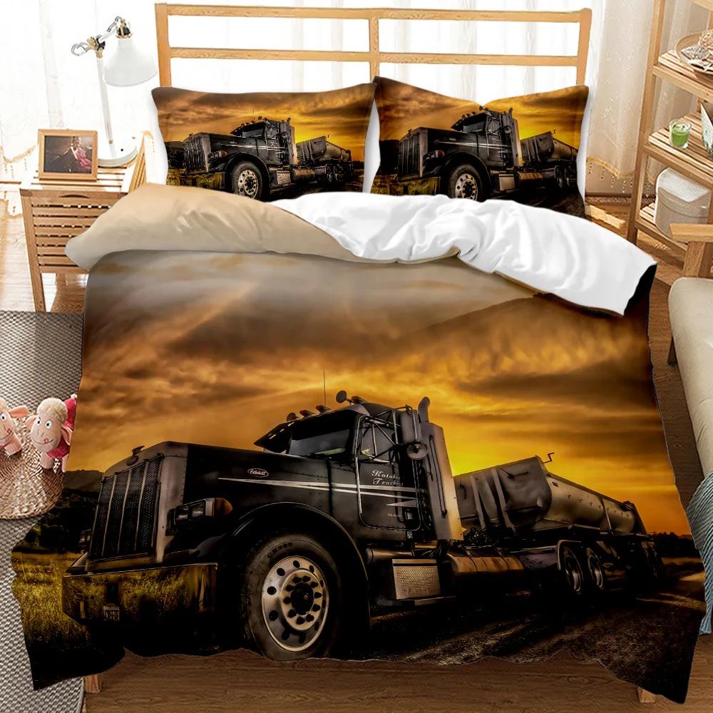 Vintage Duvet Cover Set, Classic Car Automobile Mechanic Nostalgic 50S, Decorative 3 Piece Bedding Set Twin Queen King Full Size
