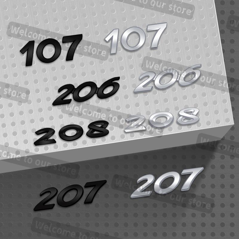 3D Metal Car Styling For 107 206 207 208 301 307 308 Emblem Decals Rear Trunk Body Badge Accessories