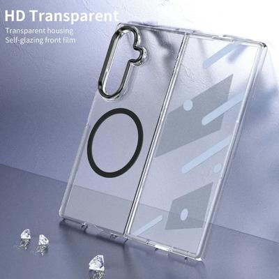 Transparante Magsafe Draadloze Oplaadbare Telefoonhoes Voor Samsung Galaxy Z Fold 7 6 5 4 3 5G Schermfolie Volledige Bescherming Schokbestendige Hoes