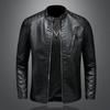 Herrenjacke Stehkragen Schlanke Jacke Herbstmode Herren Motorrad Lässiger Mantel Herren Moto Biker Mantel