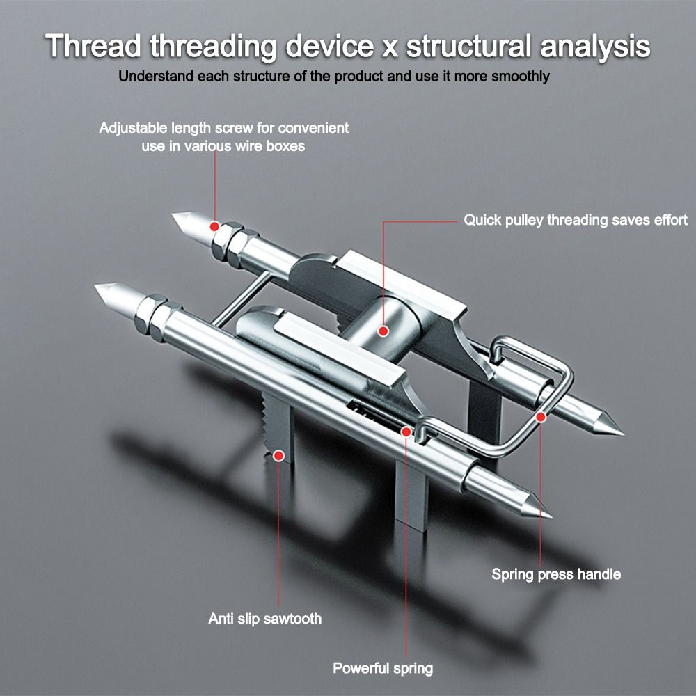 Steel Cable Pulling Aid Anti Jam Adjustable Cable Puller Machine Smooth Roller Anti Slip Teeth Electrician Wiring Too