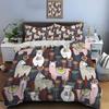 Cute Cartoon Llama Alpaca Print Bedding Set Duvet Cover 1 Duvet Cover 2 Pillowcases Adult And Children Bedding Set Luxury Gifts