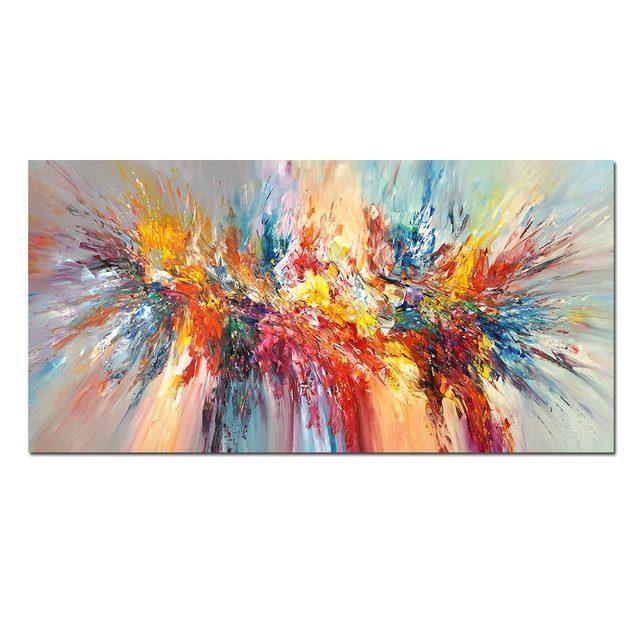 

Современная Большая Абстрактная Живопись Искусство Красочные Цветы Плакат Холст Картина Гостиная Настенный Декор Картина Домашний Декор 60*150cm