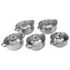 Set 5 pezzi Pentole in Acciaio Inossidabile Set di Pentole da Cucina Casseruola con Coperchio in Vetro Pentola per Brodo Pentola per Zuppa con 2 Manici