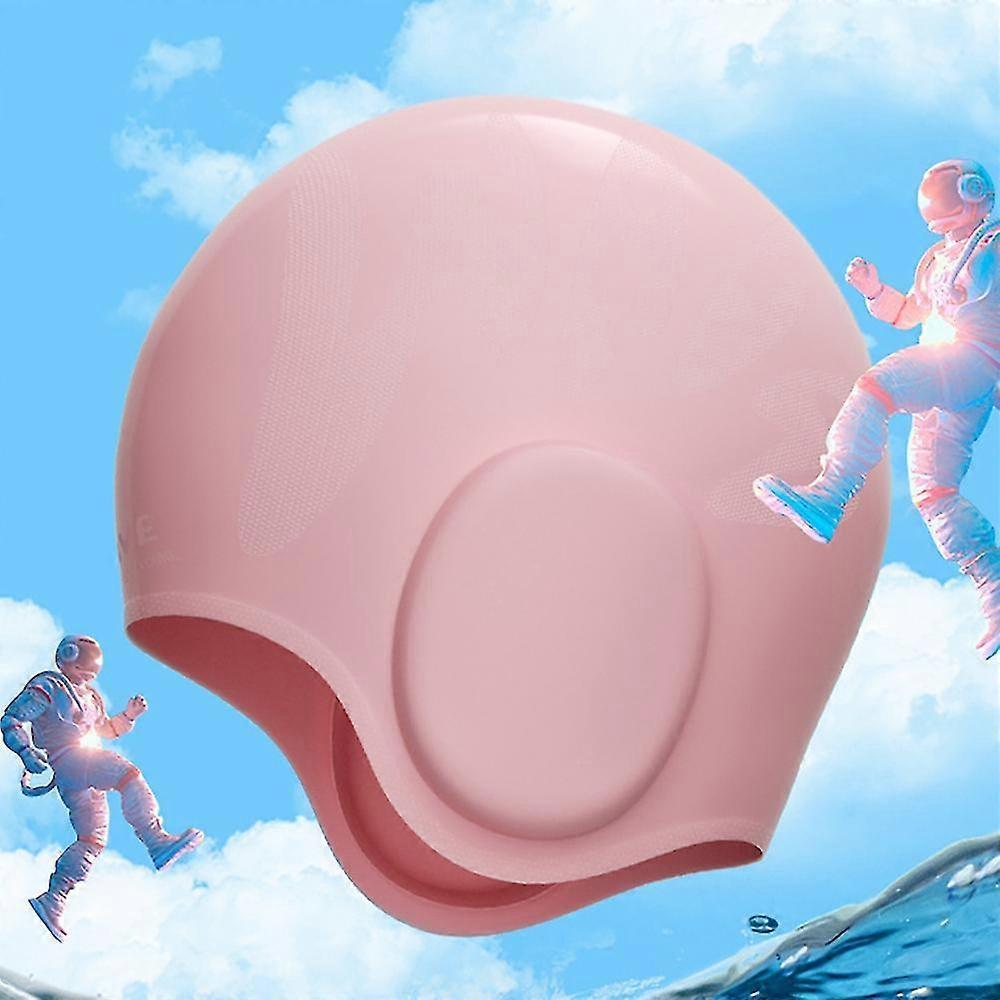 Unisex Kids Swimming Cap 3d Ear Protection Silicone Swimming Cap Waterproof Durable Swim Cap For Ki - DD