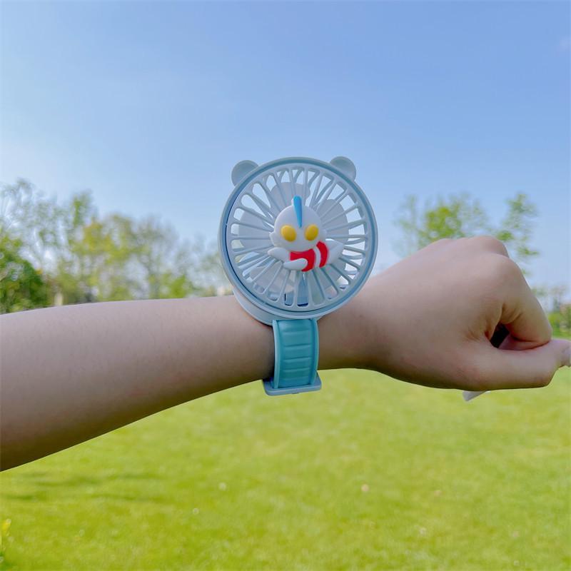 Sanrio Portable Cartoon Watch Fan: Rechargeable Handheld Mini Electric Fan Gift for Girls
