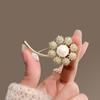 Dandelion Pearl Anti-glare Brooch for Women High-end Corsage Pin Coat Accessory