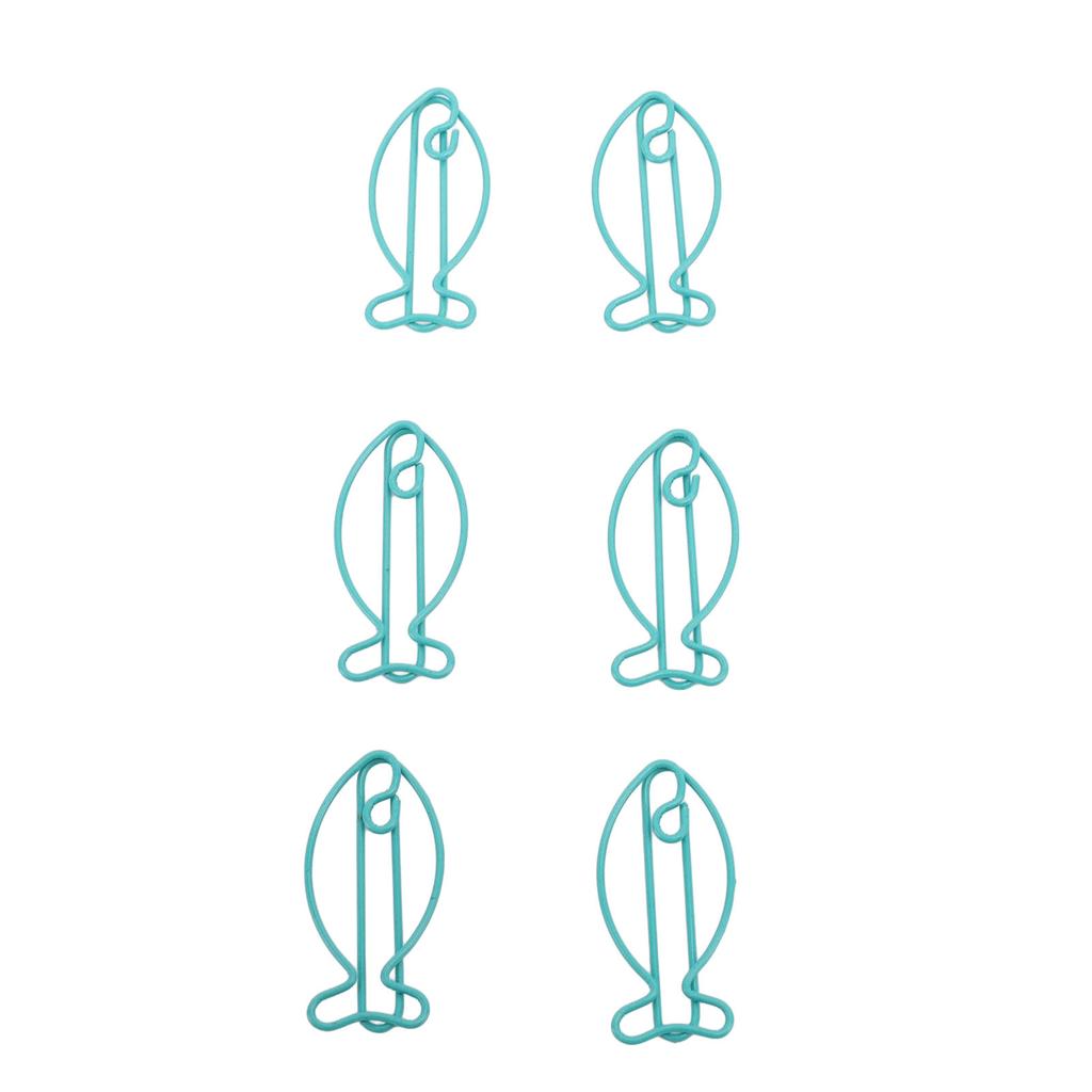 100pcs Paper Clips Multipurpose Cute Fish Shaped Exquisite Rustproof Metal Paper Clips for Home