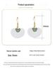 Ancient Gold-Plated Auspicious Cloud Earrings with Imitation Hetian Jade